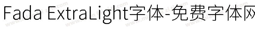 Fada ExtraLight字体字体转换